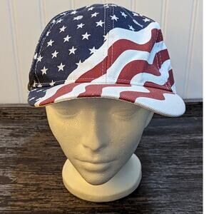 American Flag Red White Blue Unisex Fashion Adjustable Cap